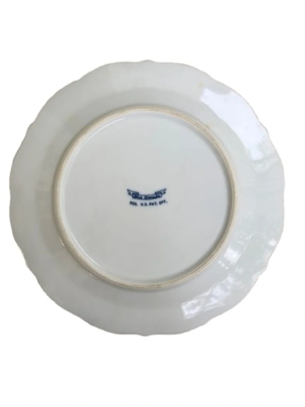 Blue Danube China Salad Plate 8.75” w/ Ribbon Banner Backstamp Farmhouse
